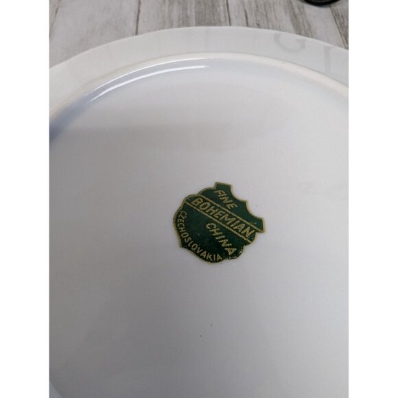 Vintage BOHEMIAN Fine China Set of 3 Salad Plates Czechoslovakia BOH53 - Picture 11 of 11